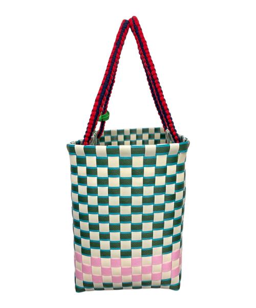 MARNI（マルニ）MARNI (マルニ) カゴバッグ グリーン×ピンクの古着・服飾アイテム