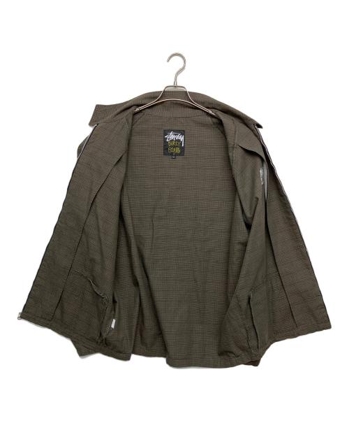 stussy（ステューシー）stussy (ステューシー) ジップアップジャケット ブラック×ブラウン サイズ:Mの古着・服飾アイテム