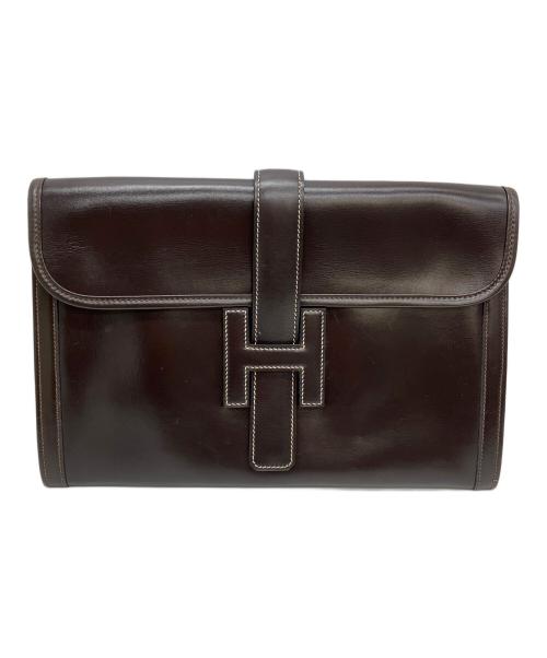 HERMES（エルメス）HERMES (エルメス) ジジェPM クラッチバッグ ブラウンの古着・服飾アイテム