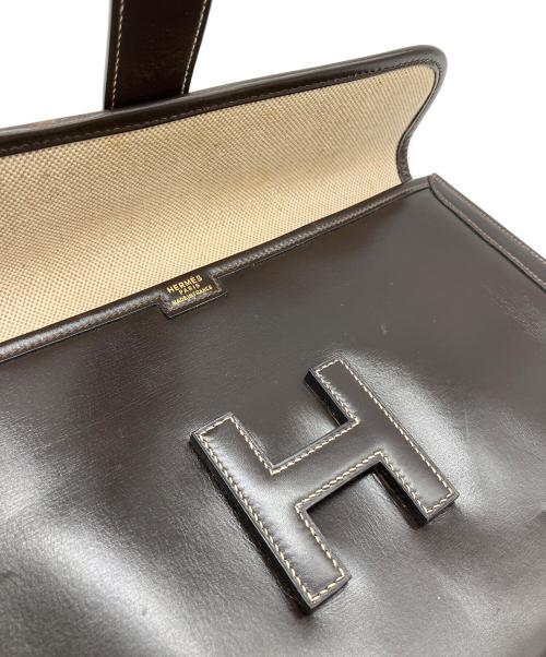 HERMES（エルメス）HERMES (エルメス) ジジェPM クラッチバッグ ブラウンの古着・服飾アイテム