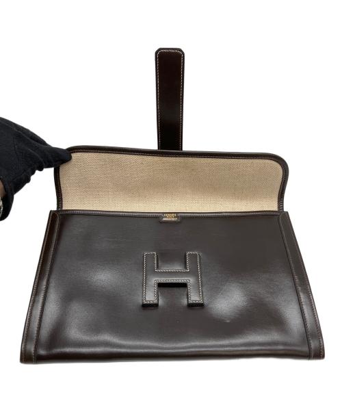 HERMES（エルメス）HERMES (エルメス) ジジェPM クラッチバッグ ブラウンの古着・服飾アイテム