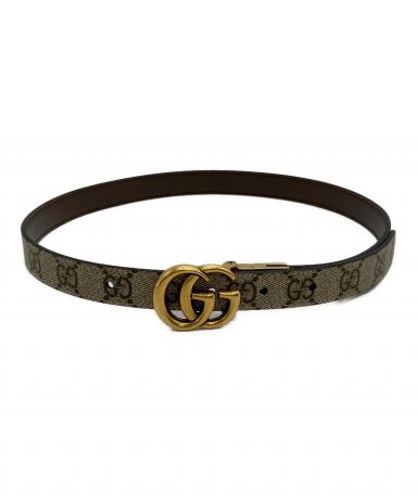 中古・古着通販】GUCCI (グッチ) ダブルGスリムベルト ブラウン