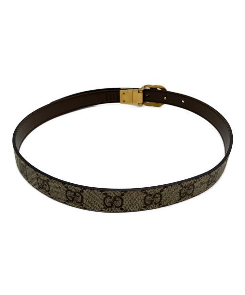 GUCCI（グッチ）GUCCI (グッチ) ダブルGスリムベルト ブラウンの古着・服飾アイテム