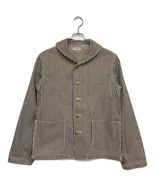 ATLAST & CO（アットラスト）ATLAST & CO (アットラスト) カバーオール ベージュ×ネイビー サイズ:38の古着・服飾アイテム