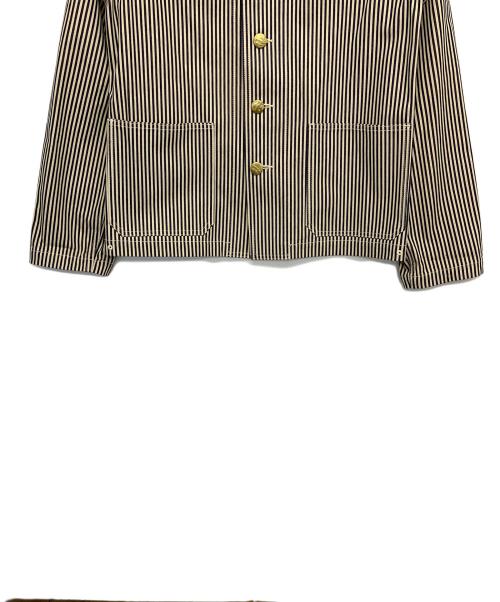 ATLAST & CO（アットラスト）ATLAST & CO (アットラスト) カバーオール ベージュ×ネイビー サイズ:38の古着・服飾アイテム