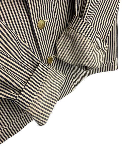 ATLAST & CO（アットラスト）ATLAST & CO (アットラスト) カバーオール ベージュ×ネイビー サイズ:38の古着・服飾アイテム