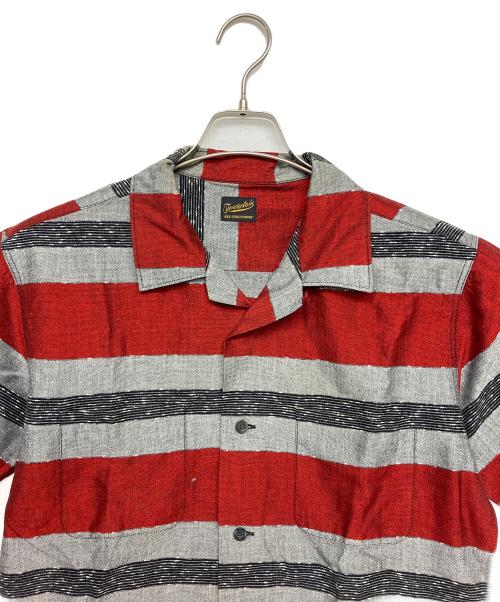 TENDERLOIN（テンダーロイン）TENDERLOIN (テンダーロイン) オープンカラーシャツ グレー×レッド サイズ:Sの古着・服飾アイテム