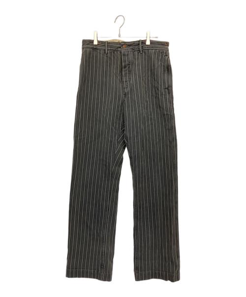 RRL（ダブルアールエル）RRL (ダブルアールエル) ストライプパンツ グレー サイズ:W31×L32の古着・服飾アイテム