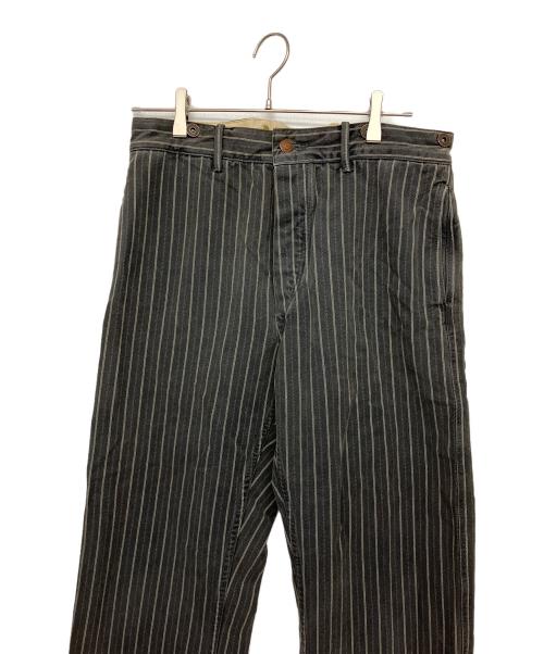 RRL（ダブルアールエル）RRL (ダブルアールエル) ストライプパンツ グレー サイズ:W31×L32の古着・服飾アイテム