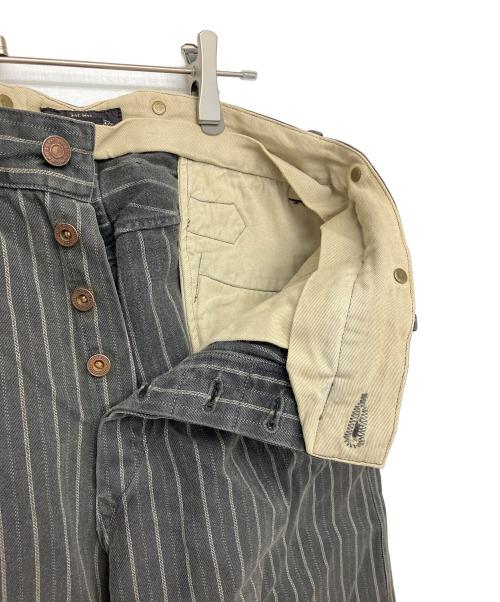 RRL（ダブルアールエル）RRL (ダブルアールエル) ストライプパンツ グレー サイズ:W31×L32の古着・服飾アイテム