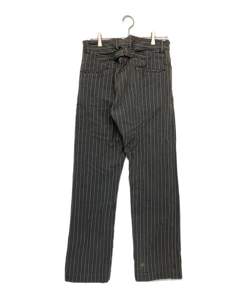 RRL（ダブルアールエル）RRL (ダブルアールエル) ストライプパンツ グレー サイズ:W31×L32の古着・服飾アイテム