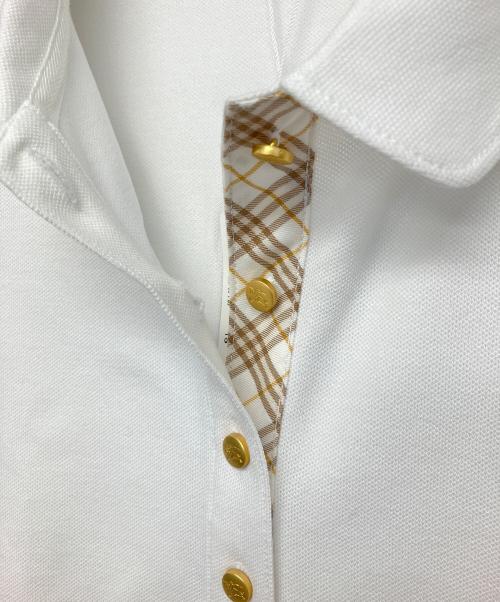 BURBERRY BLUE LABEL（バーバリー ブルー レーベル）BURBERRY BLUE LABEL (バーバリー ブルー レーベル) ポロシャツ ホワイト サイズ:38 未使用品の古着・服飾アイテム