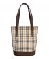 BURBERRY（バーバリー）の古着「ハンドバッグ」｜ベージュ×レッド