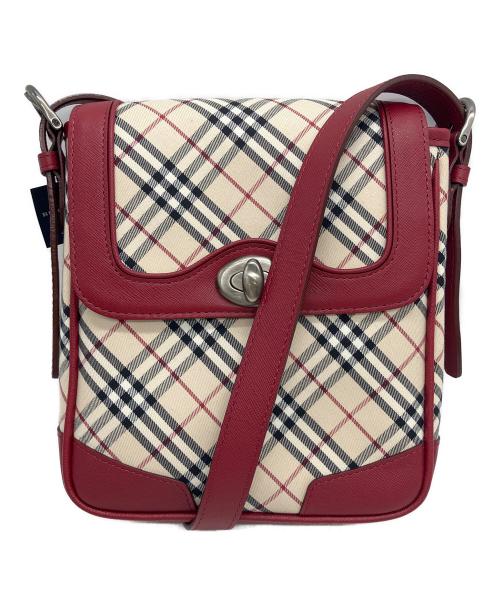 BURBERRY（バーバリー）BURBERRY (バーバリー) ショルダーバッグ ベージュ×レッドの古着・服飾アイテム