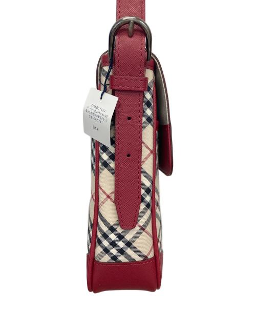 BURBERRY（バーバリー）BURBERRY (バーバリー) ショルダーバッグ ベージュ×レッドの古着・服飾アイテム