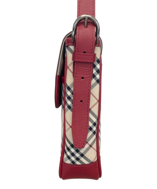 BURBERRY（バーバリー）BURBERRY (バーバリー) ショルダーバッグ ベージュ×レッドの古着・服飾アイテム
