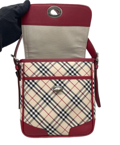 BURBERRY（バーバリー）BURBERRY (バーバリー) ショルダーバッグ ベージュ×レッドの古着・服飾アイテム