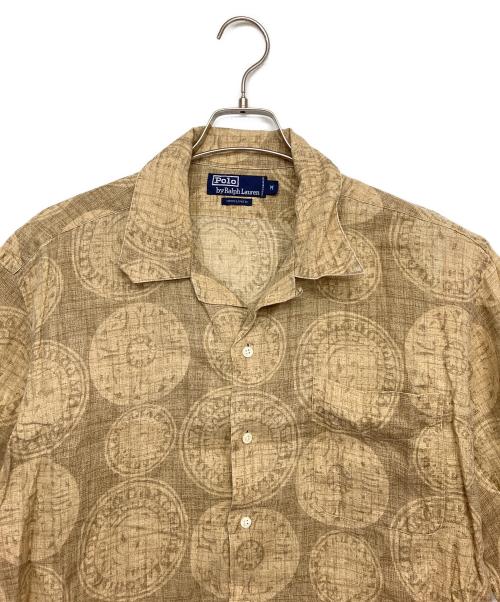 POLO RALPH LAUREN（ポロ・ラルフローレン）POLO RALPH LAUREN (ポロ・ラルフローレン) オープンカラーシャツ 総柄 古着 アイボリー サイズ:Mの古着・服飾アイテム