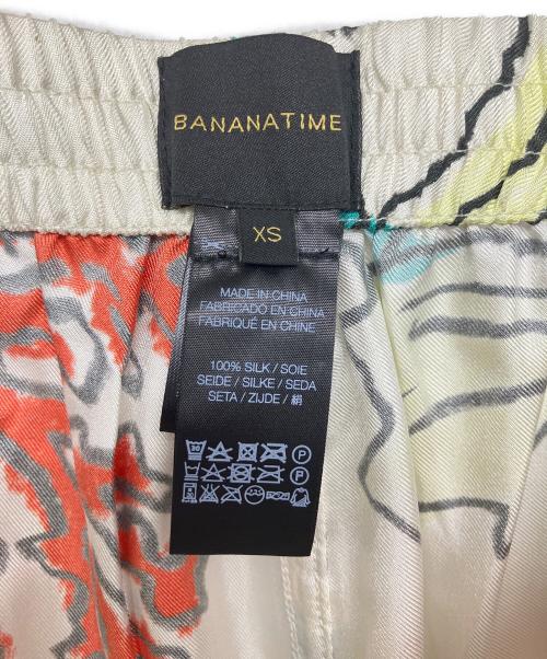 BANANATIME（バナナタイム）BANANATIME (バナナタイム) 総柄イージーパンツ ホワイト サイズ:XSの古着・服飾アイテム