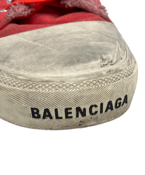 BALENCIAGA（バレンシアガ）BALENCIAGA (バレンシアガ) ダメージ加工ハイカットスニーカー レッド サイズ:27.5㎝の古着・服飾アイテム