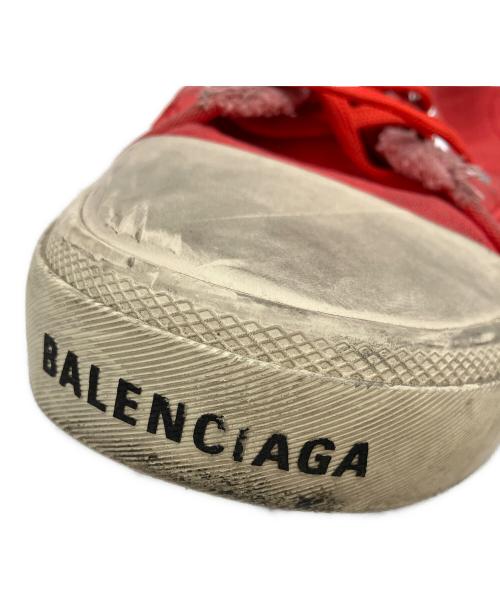BALENCIAGA（バレンシアガ）BALENCIAGA (バレンシアガ) ダメージ加工ハイカットスニーカー レッド サイズ:27.5㎝の古着・服飾アイテム