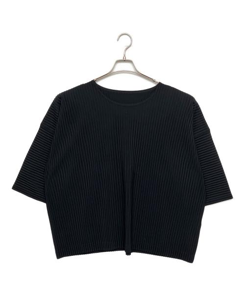 HOMME PLISSE ISSEY MIYAKE（オム プリッセ イッセイ ミヤケ）HOMME PLISSE ISSEY MIYAKE (オム プリッセ イッセイ ミヤケ) HP01JK115　カットソー ブラック サイズ:2の古着・服飾アイテム