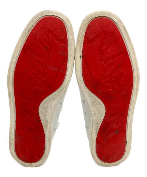 Christian Louboutin（クリスチャン・ルブタン）Christian Louboutin (クリスチャン・ルブタン) スタッズレザースニーカー ホワイト サイズ:25.5cmの古着・服飾アイテム
