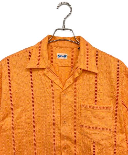 Schott（ショット）Schott (ショット) 半袖シャツ オレンジ サイズ:XLの古着・服飾アイテム