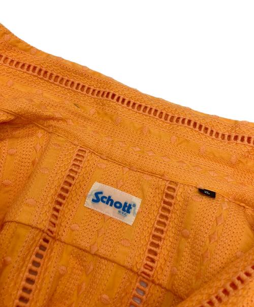 Schott（ショット）Schott (ショット) 半袖シャツ オレンジ サイズ:XLの古着・服飾アイテム
