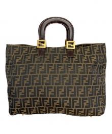FENDI（フェンディ）の古着「ズッカ トートバッグ」｜ブラック×ベージュ