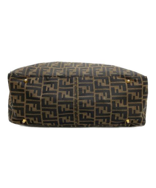FENDI（フェンディ）FENDI (フェンディ) ズッカ トートバッグ ブラック×ベージュの古着・服飾アイテム