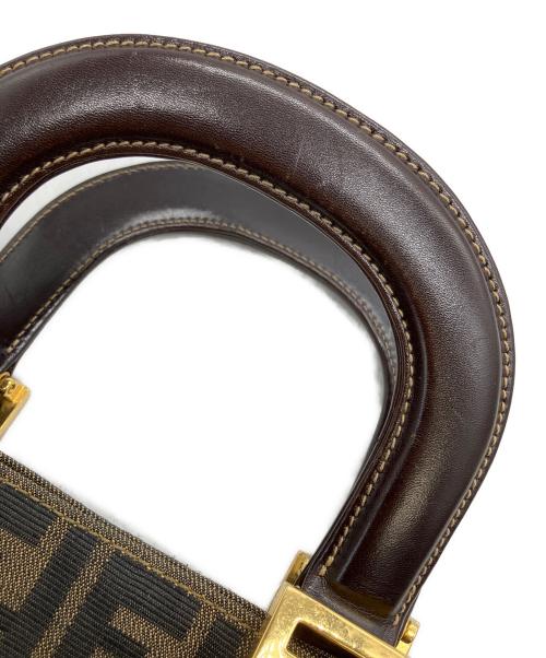 FENDI（フェンディ）FENDI (フェンディ) ズッカ トートバッグ ブラック×ベージュの古着・服飾アイテム