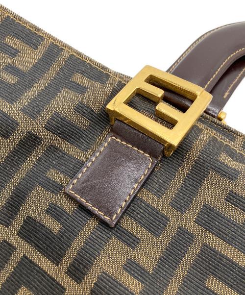 FENDI（フェンディ）FENDI (フェンディ) ズッカ トートバッグ ブラック×ベージュの古着・服飾アイテム