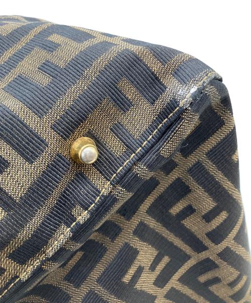 FENDI（フェンディ）FENDI (フェンディ) ズッカ トートバッグ ブラック×ベージュの古着・服飾アイテム