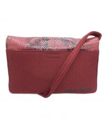 MIU MIU（ミュウミュウ）の古着「CROSS BODY PYTHON BAG 1999 FW」｜レッド