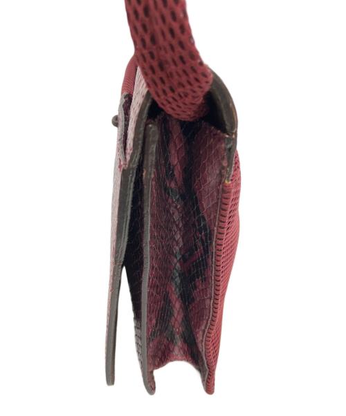 MIU MIU（ミュウミュウ）MIU MIU (ミュウミュウ) CROSS BODY PYTHON BAG 1999 FW レッドの古着・服飾アイテム