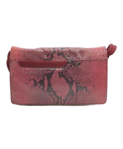 MIU MIU（ミュウミュウ）MIU MIU (ミュウミュウ) CROSS BODY PYTHON BAG 1999 FW レッドの古着・服飾アイテム