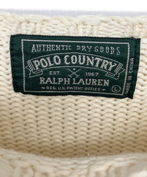 POLO COUNTRY（ポロカントリー）POLO COUNTRY (ポロカントリー) RALPH LAUREN (ラルフローレン) Ｍ-010-0001　厚手ニット アイボリー サイズ:Lの古着・服飾アイテム
