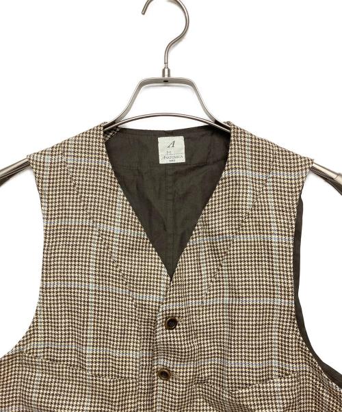 ANATOMICA（アナトミカ）ANATOMICA (アナトミカ) ベスト アイボリー×ブラウン サイズ:Mの古着・服飾アイテム