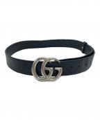 GUCCIグッチ）の古着「GGマーモントレザーベル」｜ブラック