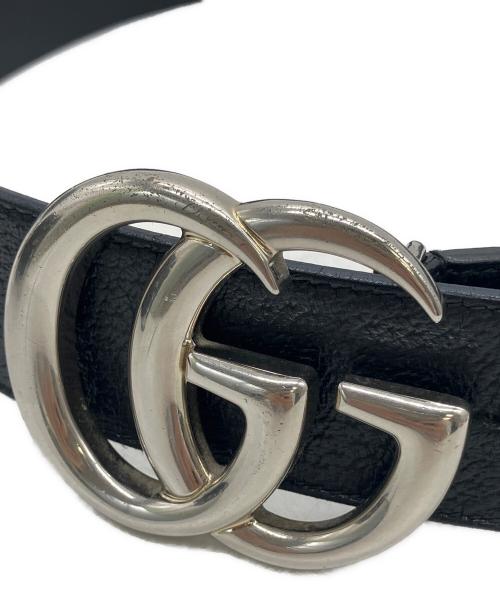 GUCCI（グッチ）GUCCI (グッチ) GGマーモントレザーベル ブラックの古着・服飾アイテム