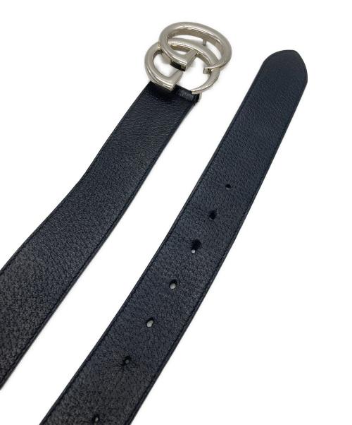 GUCCI（グッチ）GUCCI (グッチ) GGマーモントレザーベル ブラックの古着・服飾アイテム