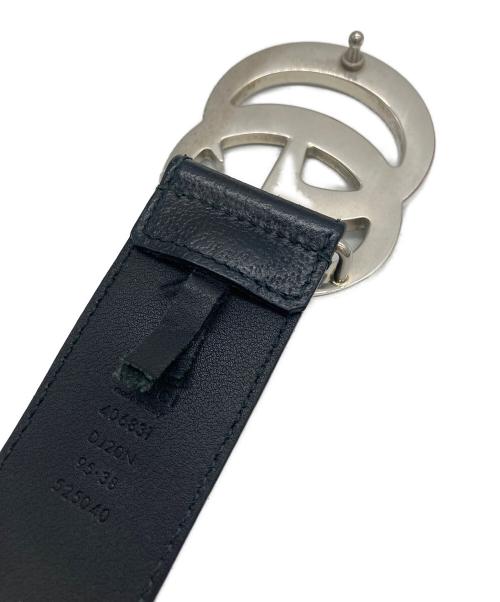 GUCCI（グッチ）GUCCI (グッチ) GGマーモントレザーベル ブラックの古着・服飾アイテム
