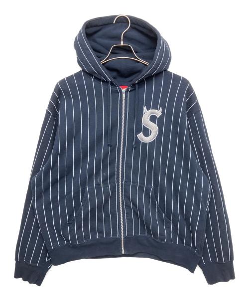 SUPREME（シュプリーム）Supreme (シュプリーム) Devil S Logo Zip Up Hooded Sweatshirt 26SS　ジップパーカー ネイビー サイズ:Mの古着・服飾アイテム