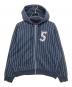 Supreme（シュプリーム）の古着「Devil S Logo Zip Up Hooded Sweatshirt 26SS　ジップパーカー」｜ネイビー
