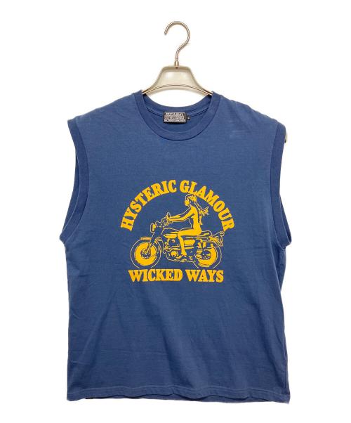 Hysteric Glamour（ヒステリックグラマー）Hysteric Glamour (ヒステリックグラマー) 02251CR04　ノースリーブカットソー ネイビー サイズ:Lの古着・服飾アイテム