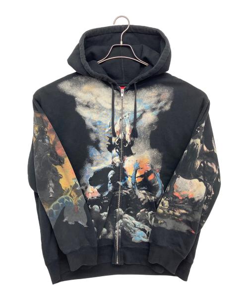 SUPREME（シュプリーム）Supreme (シュプリーム) Frazetta Zip Up Hooded Sweatshirt　24AW ブラック サイズ:Lの古着・服飾アイテム