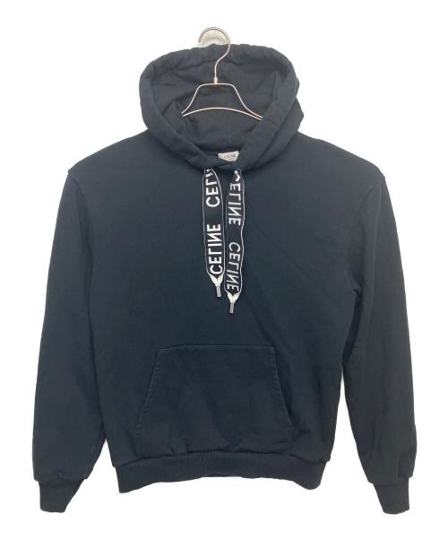 CELINE（セリーヌ）CELINE (セリーヌ) 2Y468670Q　プルオーバーパーカー ブラック サイズ:XSの古着・服飾アイテム