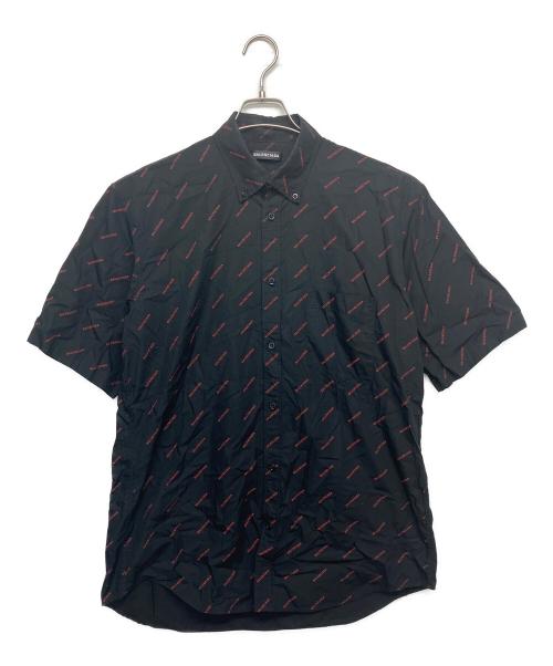 BALENCIAGA（バレンシアガ）BALENCIAGA (バレンシアガ) 534332 TBL96　ボタンダウンシャツ ブラック サイズ:38の古着・服飾アイテム