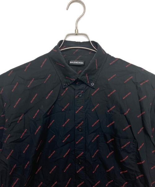 BALENCIAGA（バレンシアガ）BALENCIAGA (バレンシアガ) 534332 TBL96　ボタンダウンシャツ ブラック サイズ:38の古着・服飾アイテム